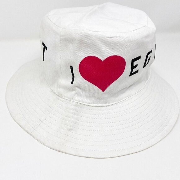 VINTAGE | I Heart Egypt White Bucket Hat - Picture 2 of 6